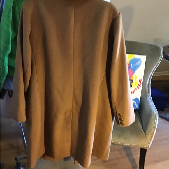 Ralph Lauren Women’s Brown Wool Blend Coat with Embroidered Crest Size 20 - Picture 3 of 4